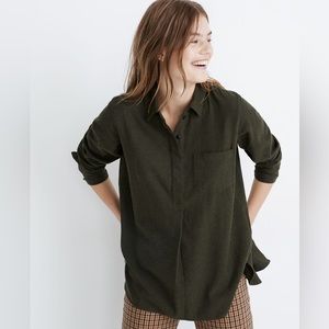 Madewell Flannel Ex-Boyfriend Button Back Shirt